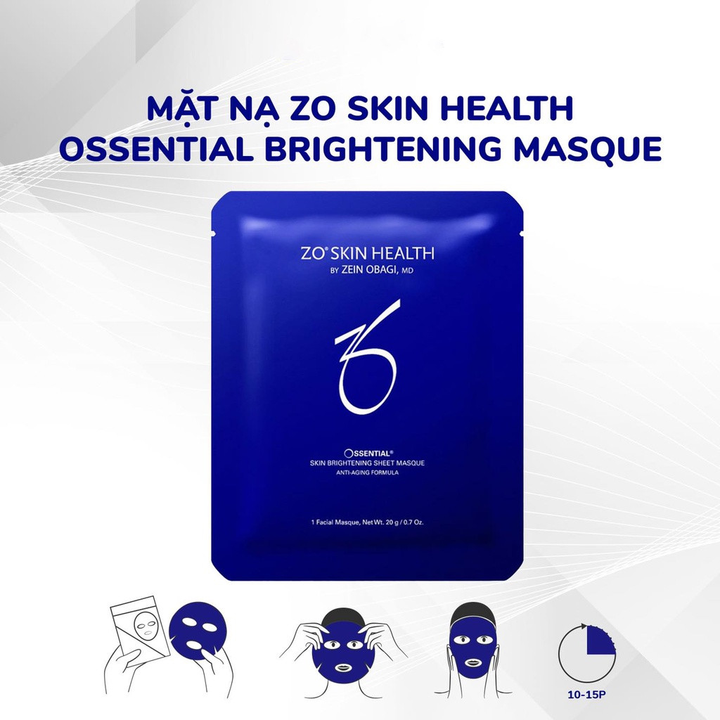Mặt nạ sáng da ZO Skin Health SKIN BRIGHTENING SHEET MASQUE - Daimec Viện  thẩm mỹ công nghệ cao